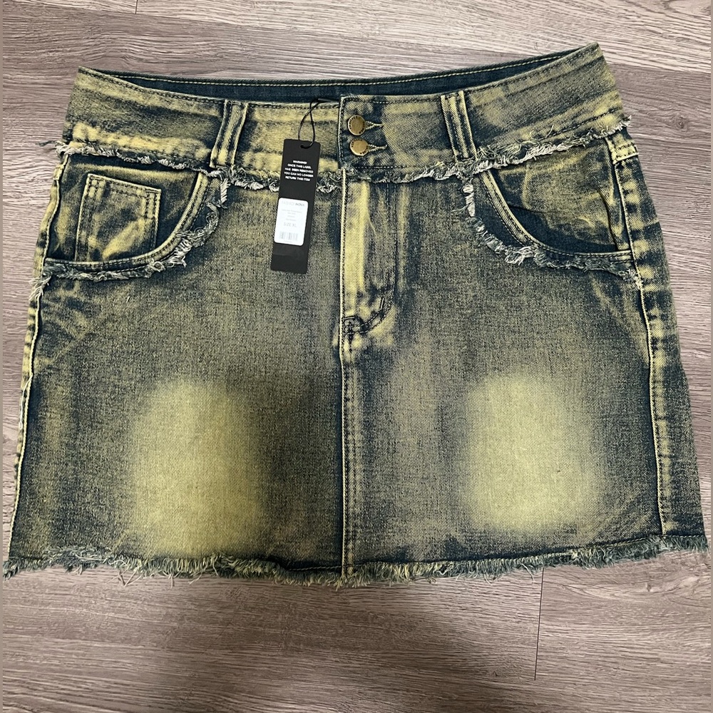 Denim Mini Skirt - Dark Wash